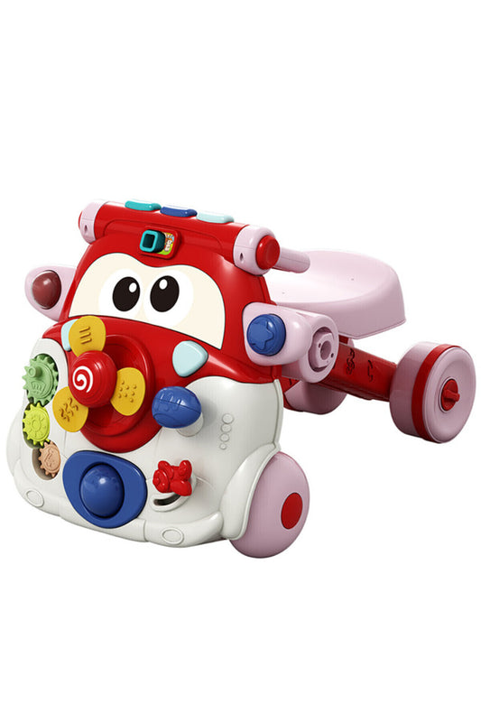 Teknum 3-IN-1 Baby Walker/ Kids Cycle/ Scooter Skates w/ Musical keyboard - Red
