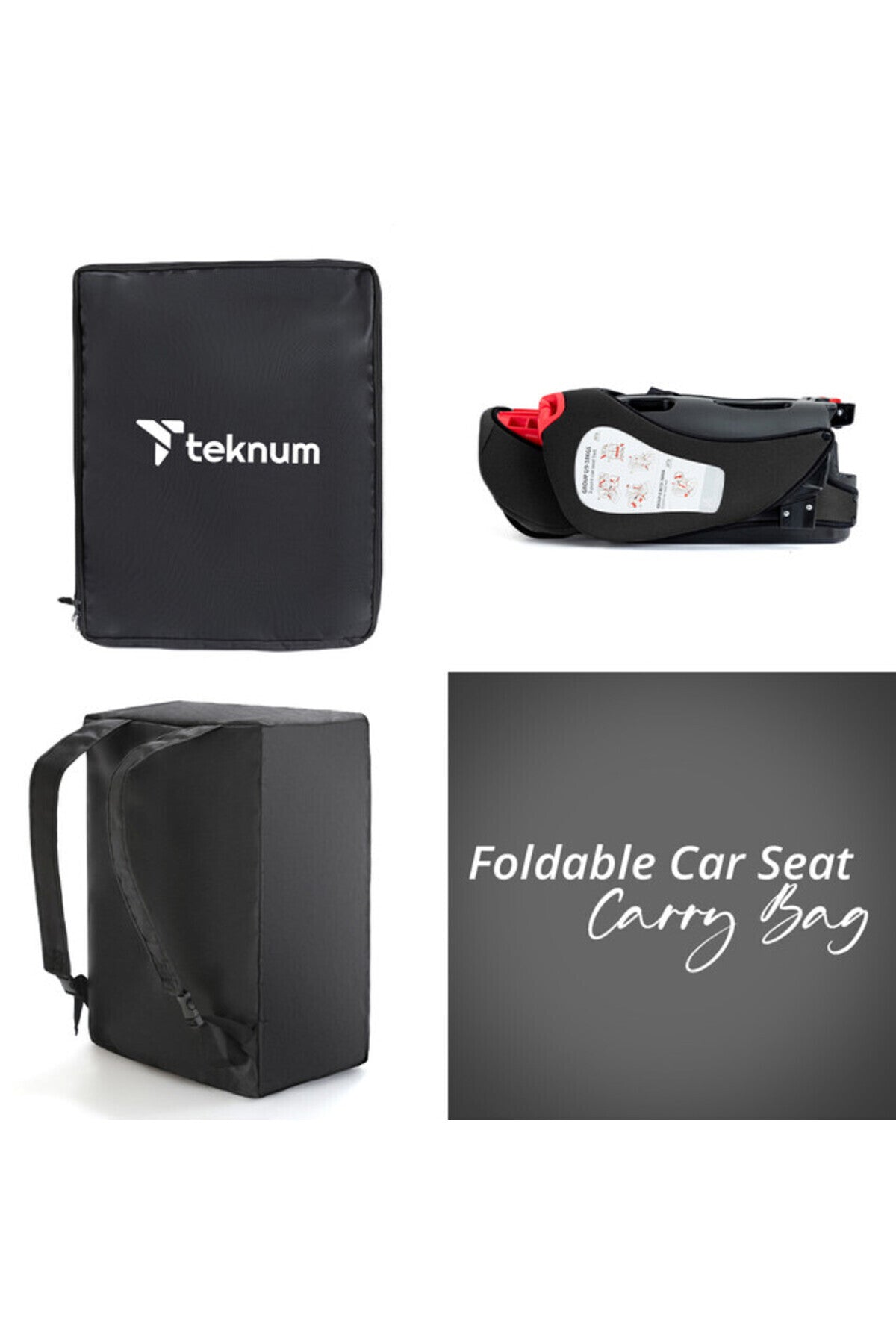 Teknum Pack and Go Foldable Car Seat Black