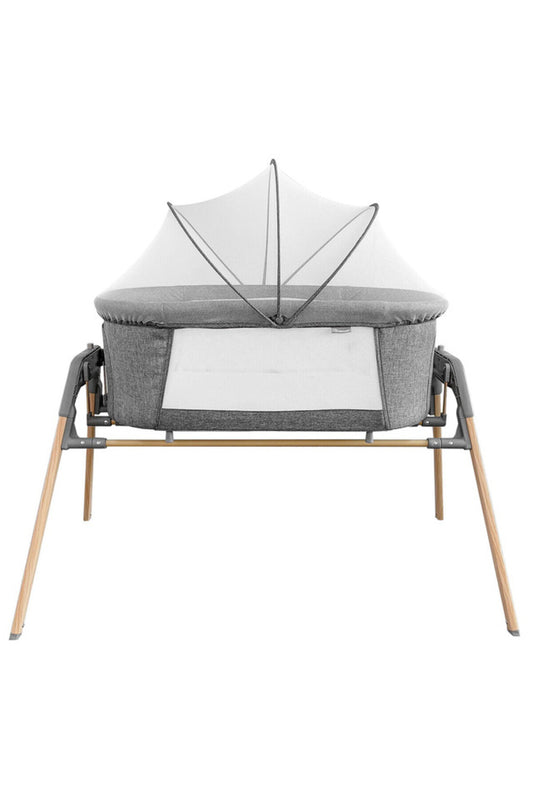 Teknum 3-IN-1 Baby Rocker Bassinet/ Infant Crib w/ Mosquito net - Grey