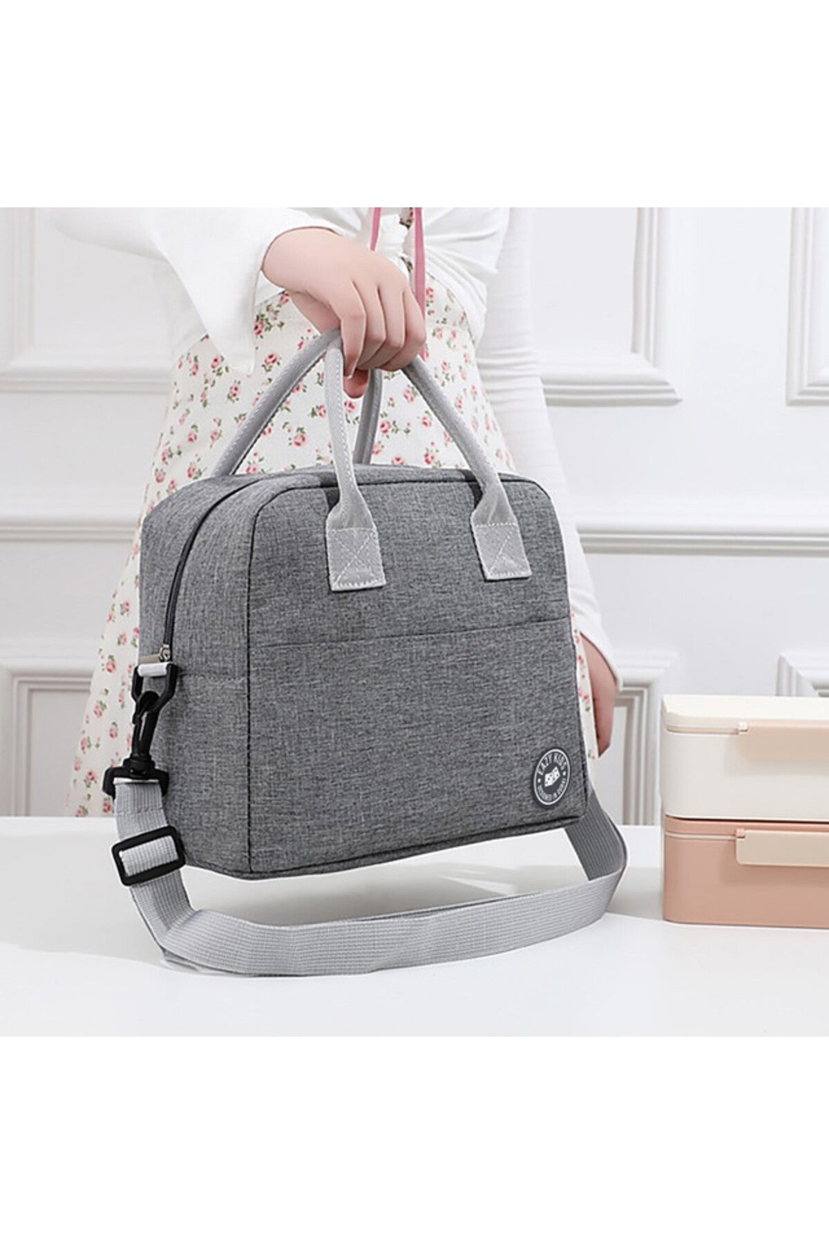 Eazy Kids Insulated Lunch Bag- Grey