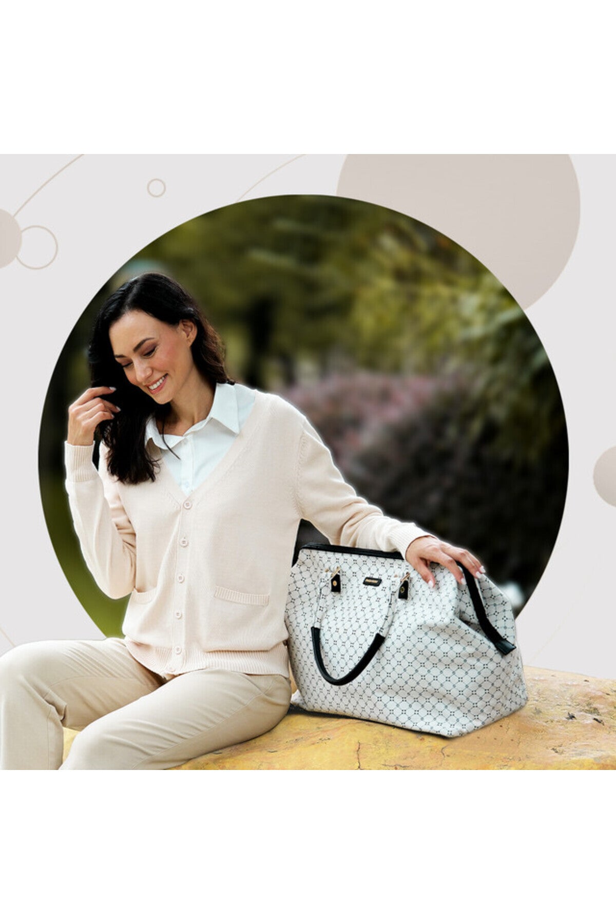 Sunveno Mommy Fashion Diaper Bag - White
