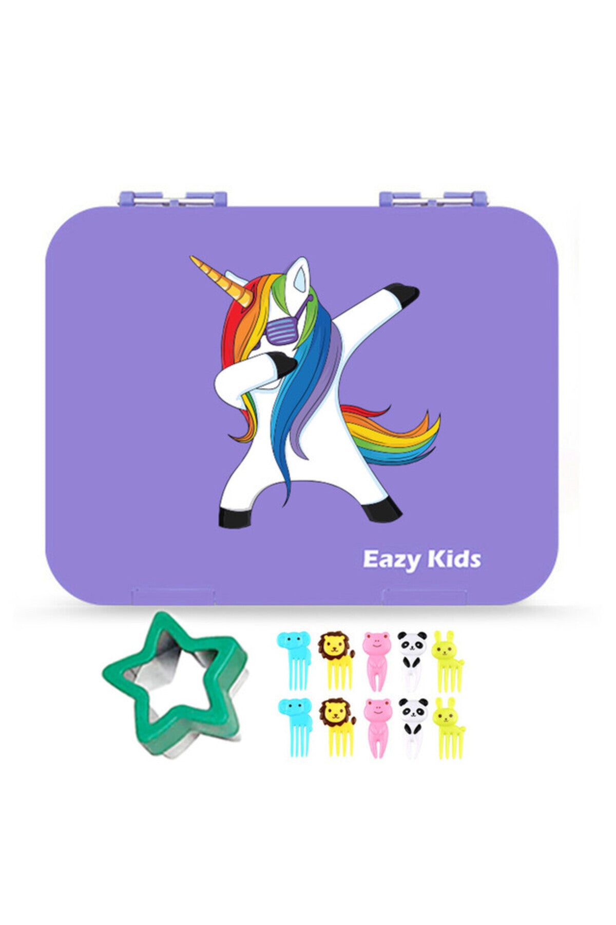 علبة بنتو Eazy Kids 6 أقسام – وجبات مرتبة وآمنة – بنفسجي
