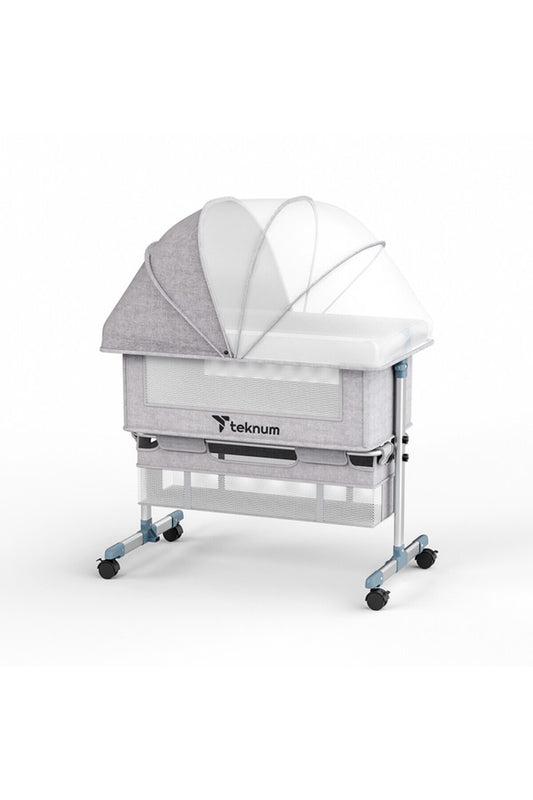 Teknum Bedside Crib - Grey