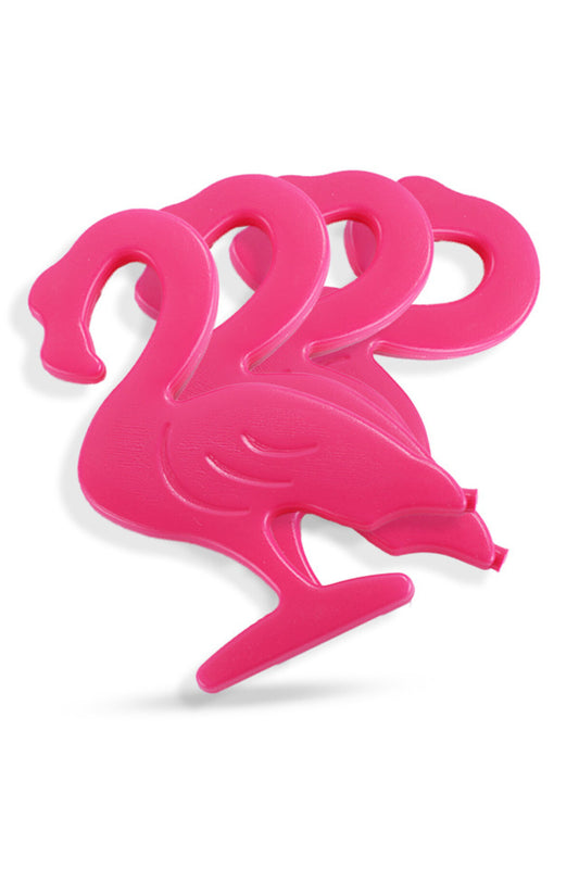 Eazy Kids - Set of 4 Flamingo Reusable Hard Ice Packs for Lunch bags - Blue