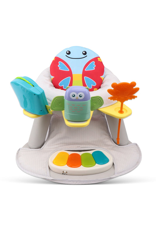 Teknum 2 - IN - 1 Dining Chair/Toddler Play Seat W/Pedal Piano - Butterfly