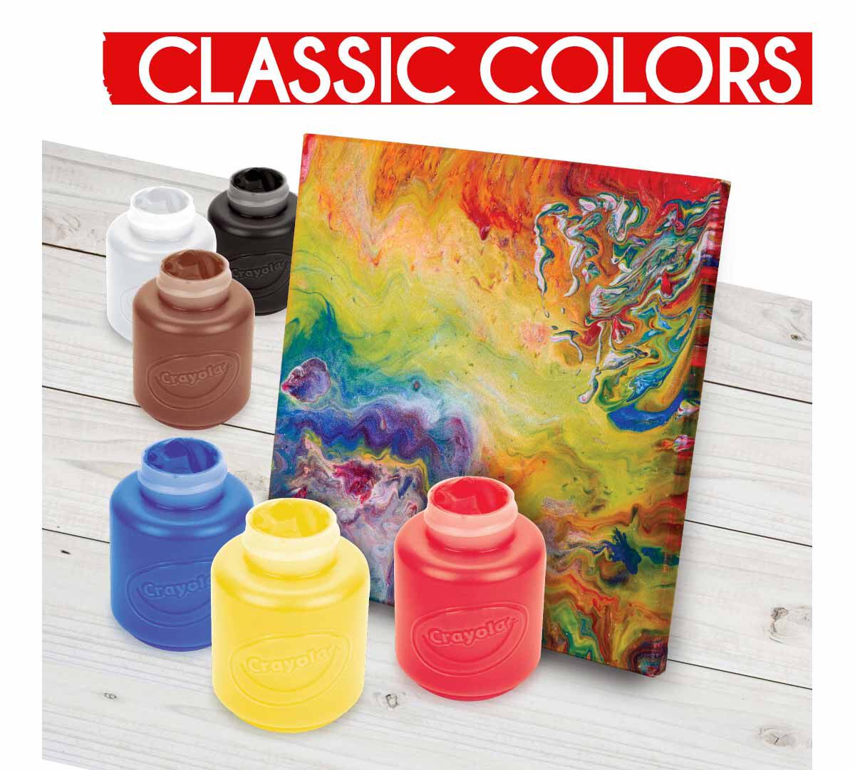 Crayola - Acrylic Paints 2-Oz - 6 Pcs