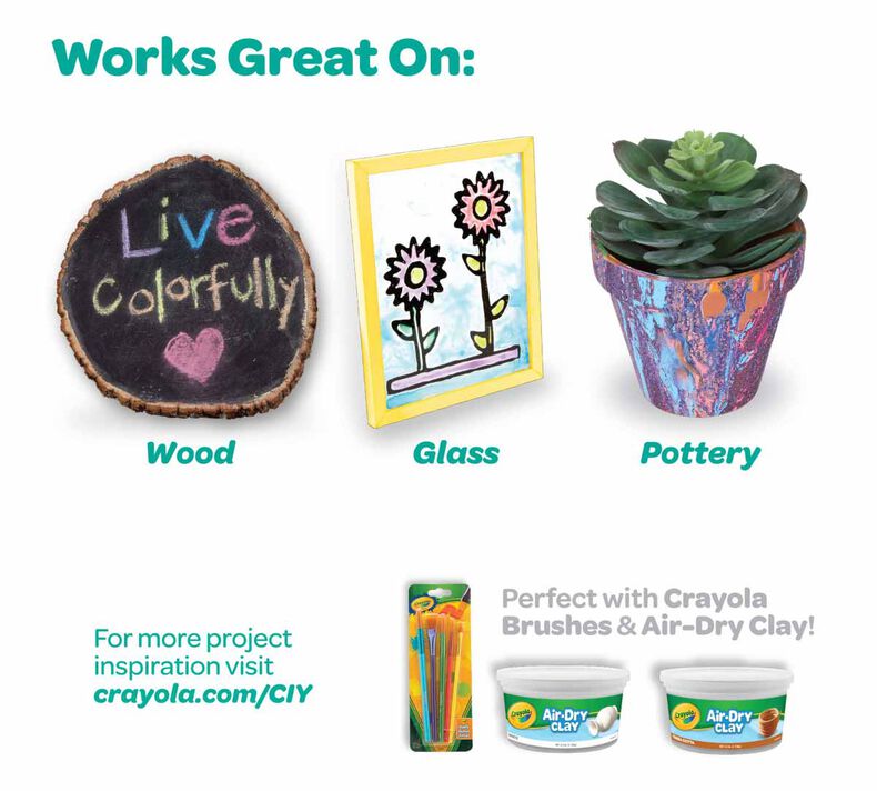 Crayola - Acrylic Paints 2-Oz - 6 Pcs