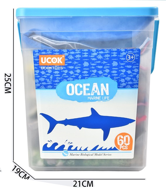 60 PIECE OCEAN WORLD SET (WITH NON-WOVEN MAP)