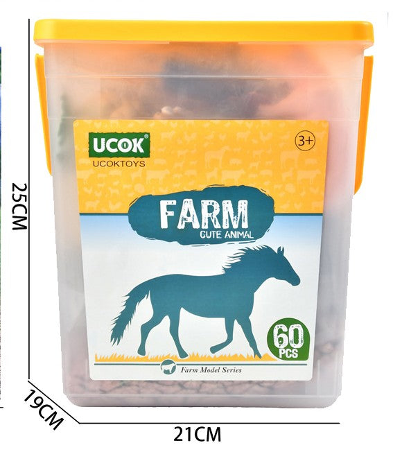ANIMAL 60PCS WITH NON WOVEN MAP