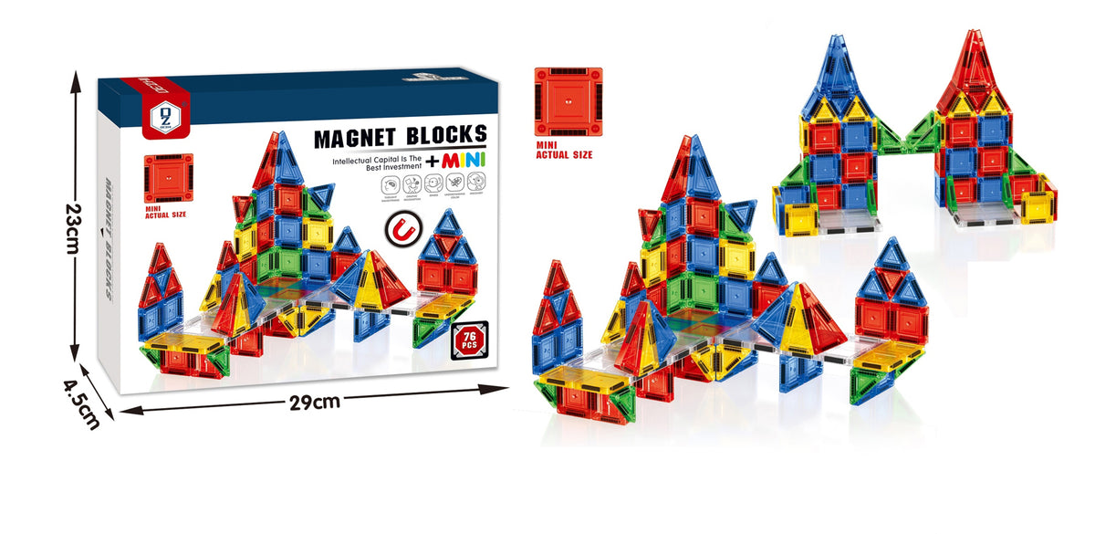 3.75 COLOR WINDOW MAGNETIC PLATES 76PCS