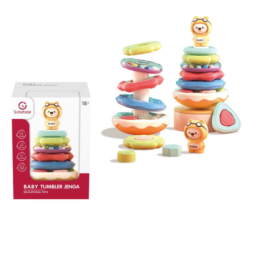 B/O FACE CHANGING STACKING TOY WITH MUSIC