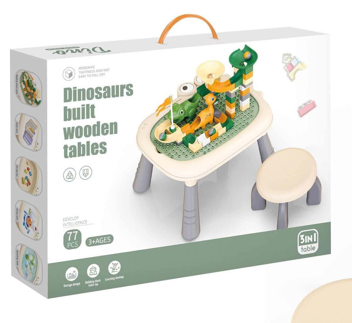 DINOSAUR BUILDING BLOCK LEARNING TABLE