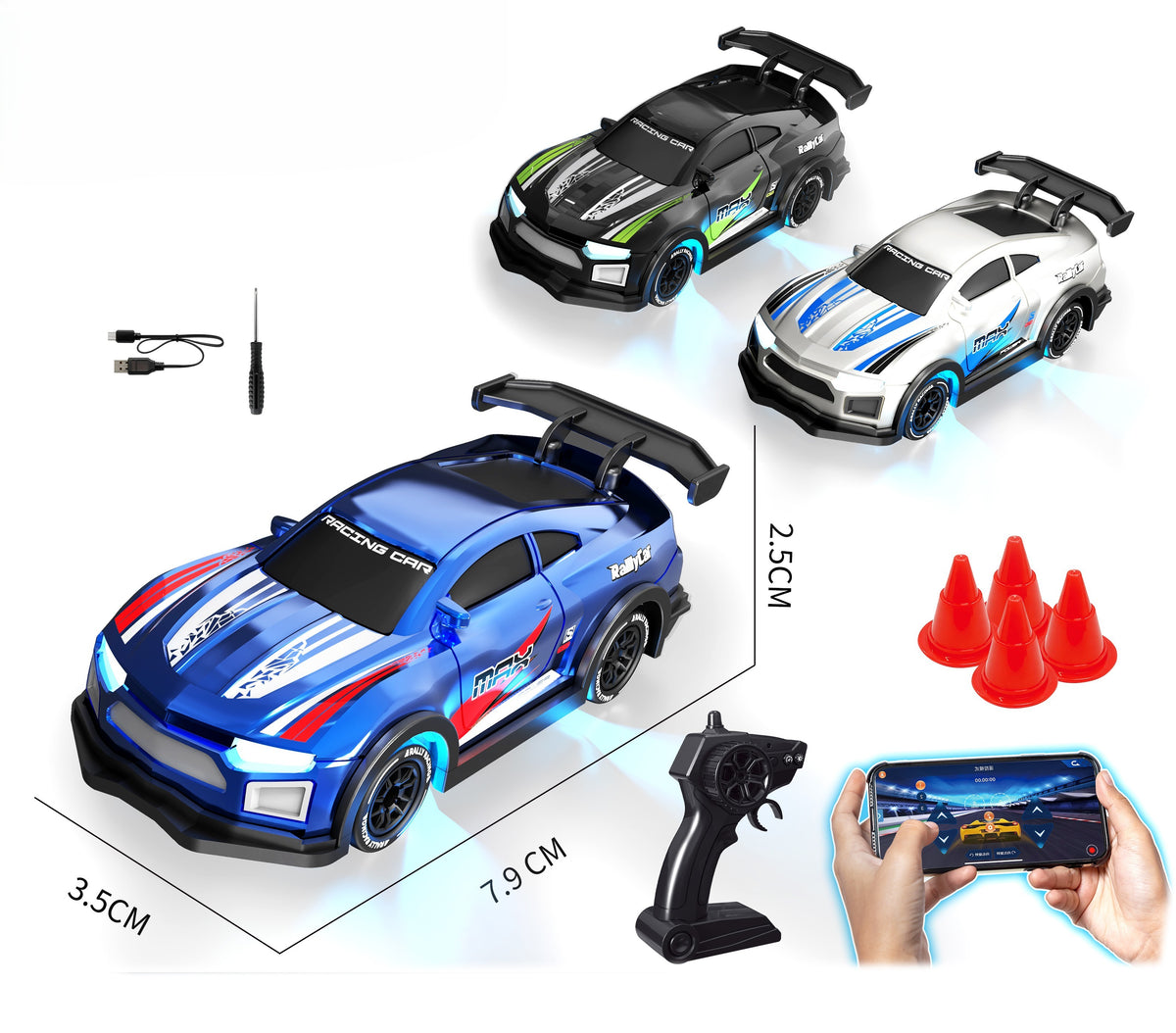 سيارة دريفت R/C مقياس 1:64 – إثارة التحكم عن بُعد