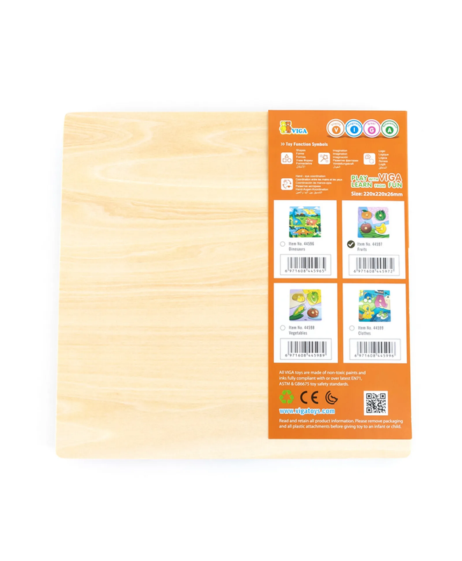 Viga - Wooden Knob Puzzle Fruits