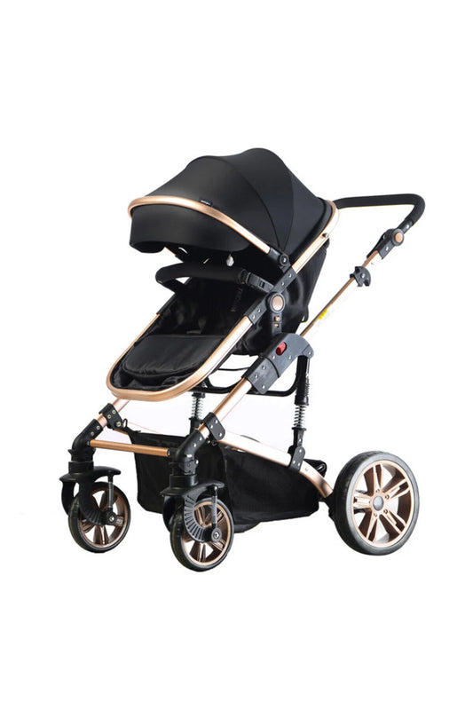 Teknum 3 in 1 Pram Stroller-Story-Black