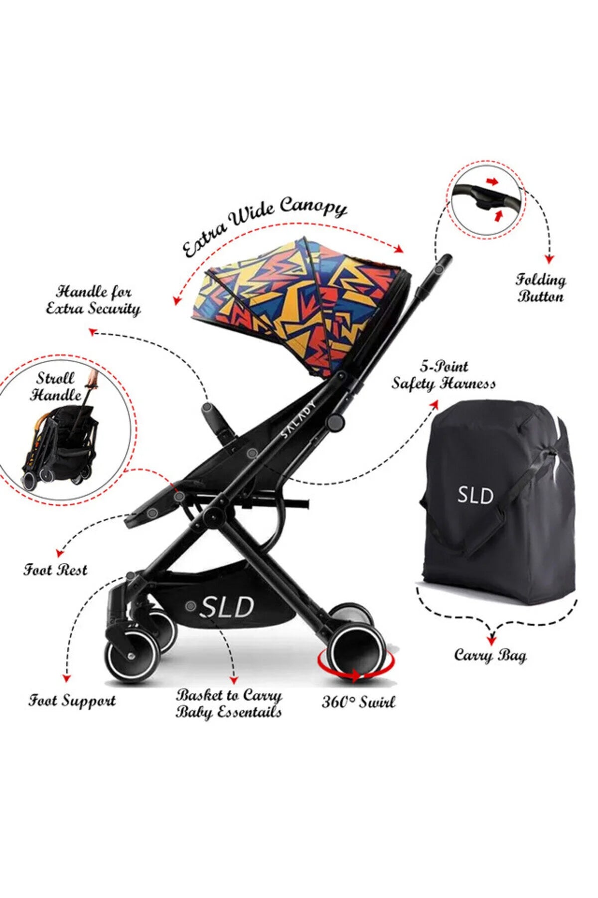 Travel Lite Stroller - SLD by Teknum - Piccaso