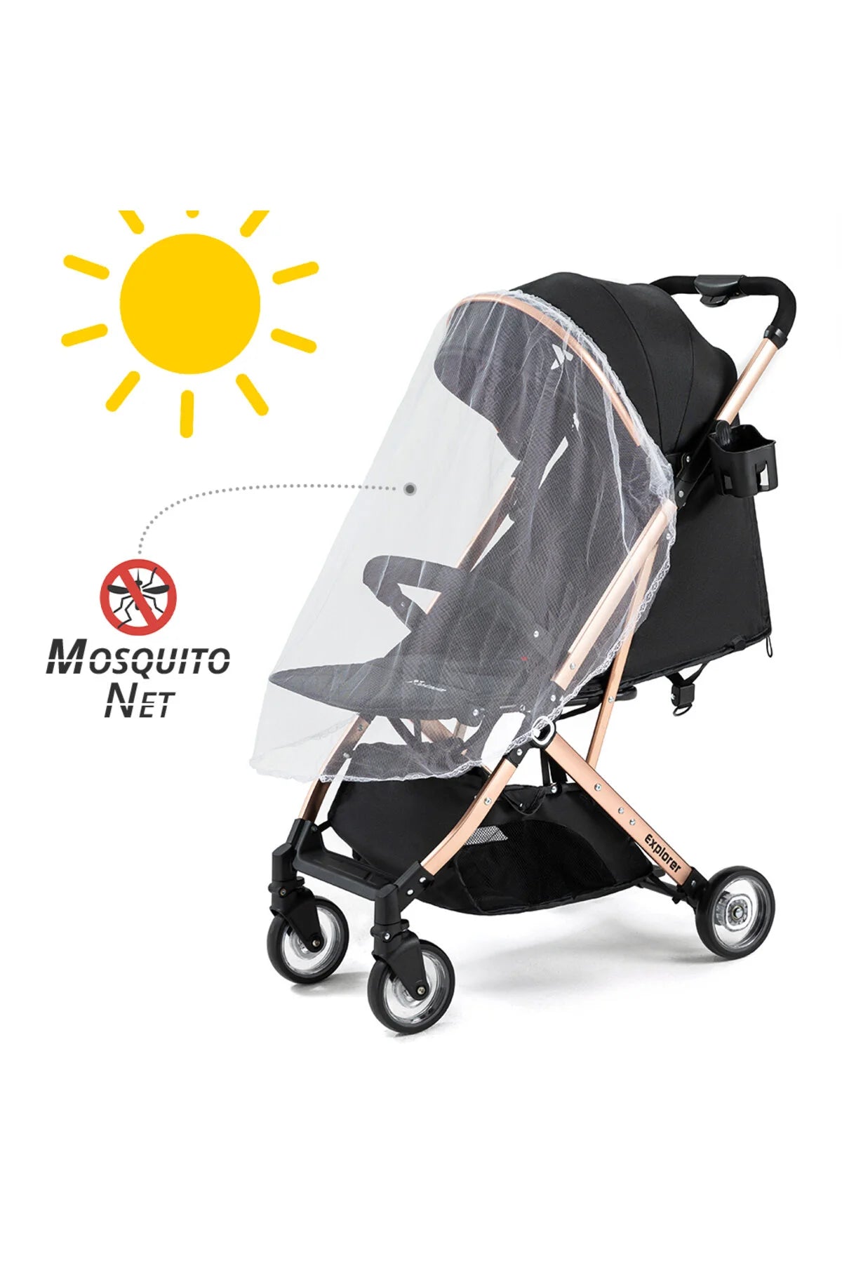 Teknum Explorer Travel Stroller-Black