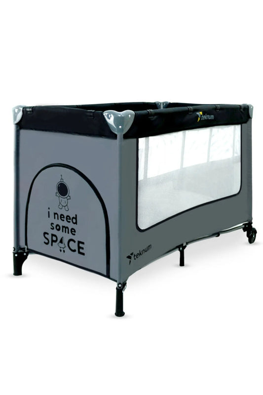 Teknum Astronaut Playard and Cot Grey