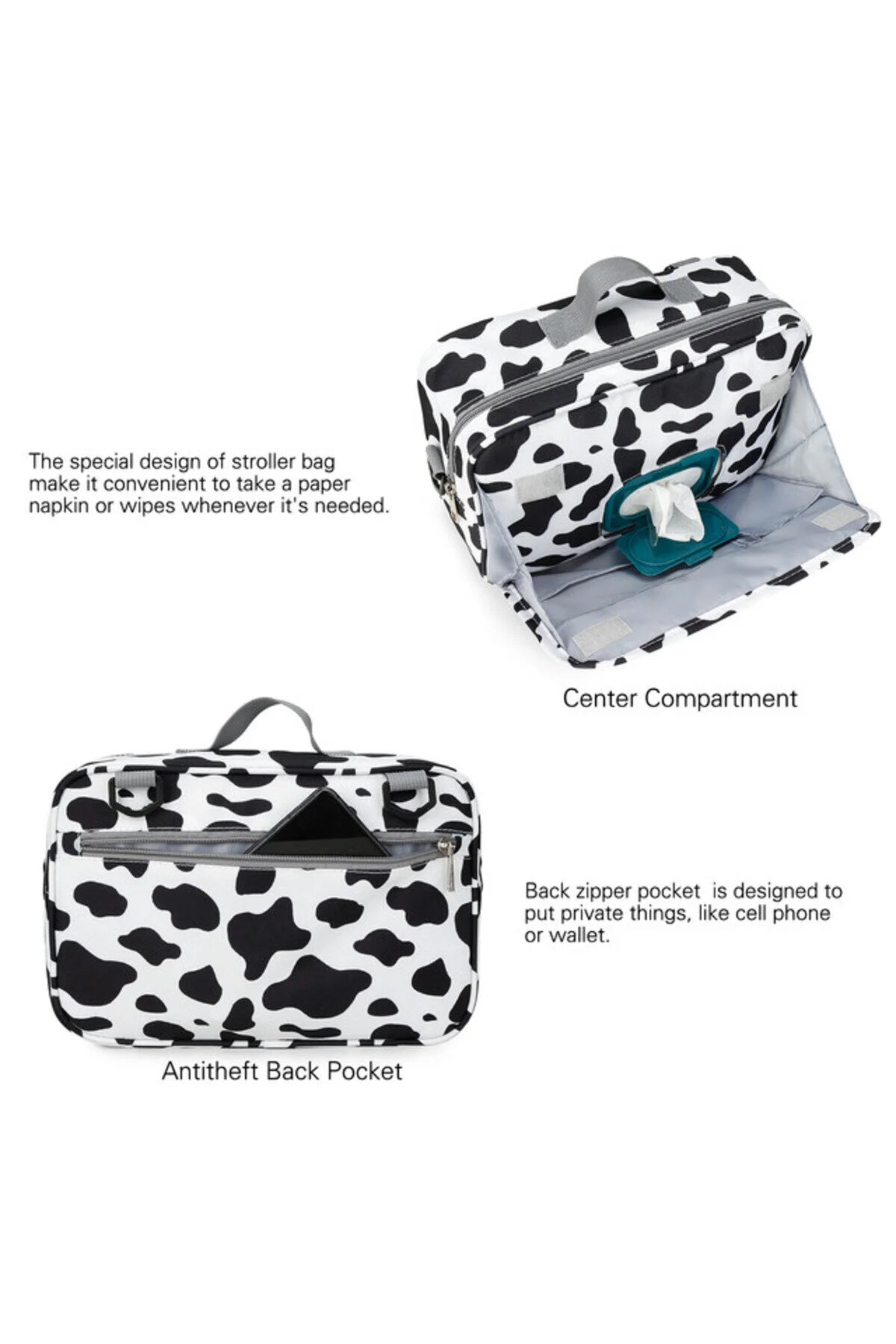 Little Story Baby Diaper Changing Clutch Kit - White