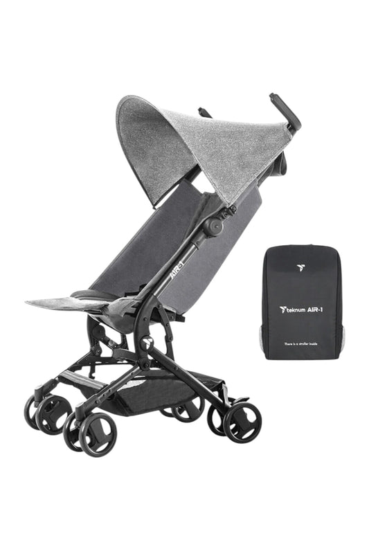 Teknum AIR-1 Travel Stroller w Carry Backpack - Grey