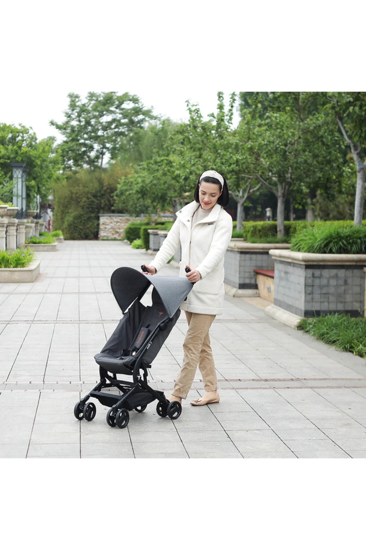 Teknum AIR-1 Travel Stroller w Carry Backpack - Grey