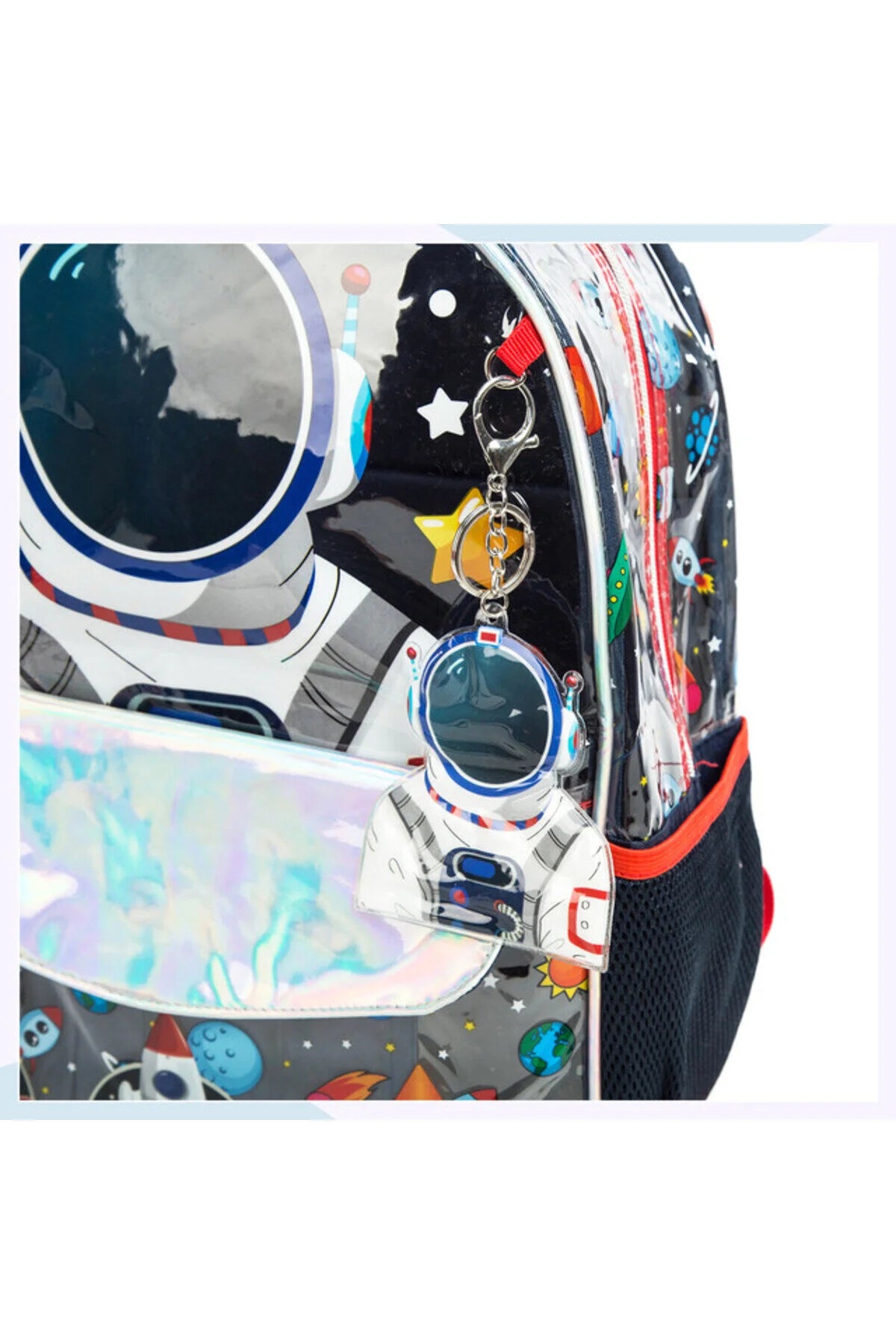 Eazy Kids-16- School Bag Lunch Bag Pencil Case Set of 3- Astronaut-Blue