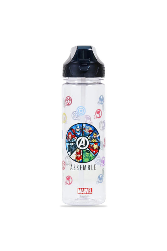 Marvel Avengers Assemble 2-In-1 Tritan Water Bottle - Black -650ml