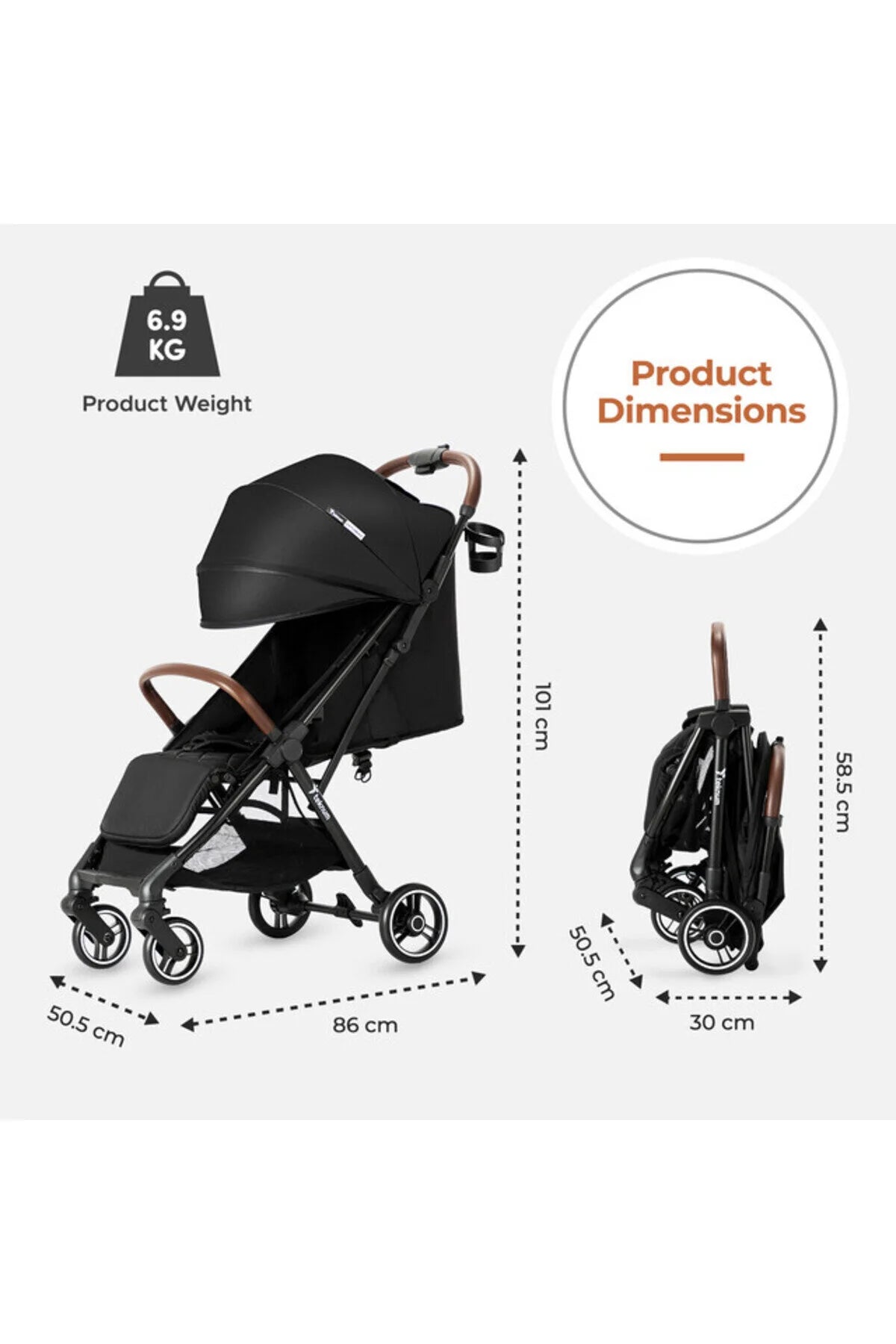 Teknum Travel EXPLORER 2 AutoFold Stroller - Black