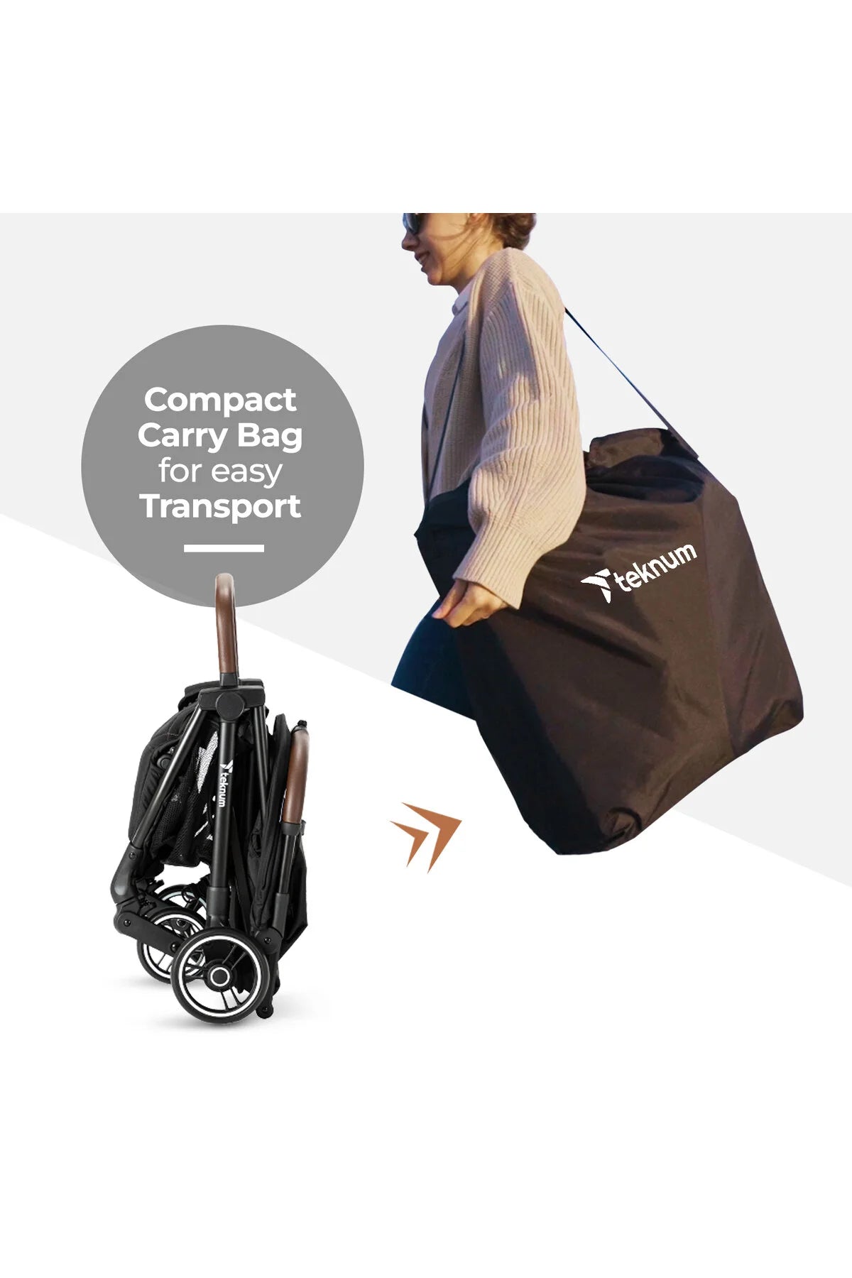 Teknum Travel EXPLORER 2 AutoFold Stroller - Black