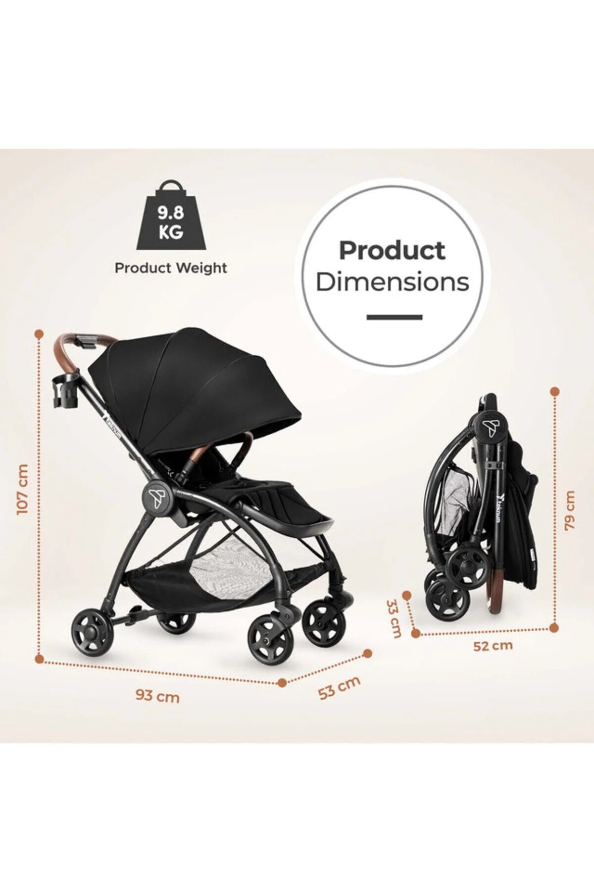 Teknum Travel STROLL 2 Stroller - Black