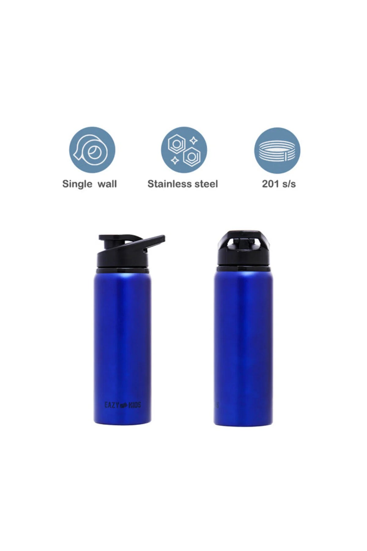 Eazy Kids Stainless Steel Sports Water Bottle - Blue 700ml
