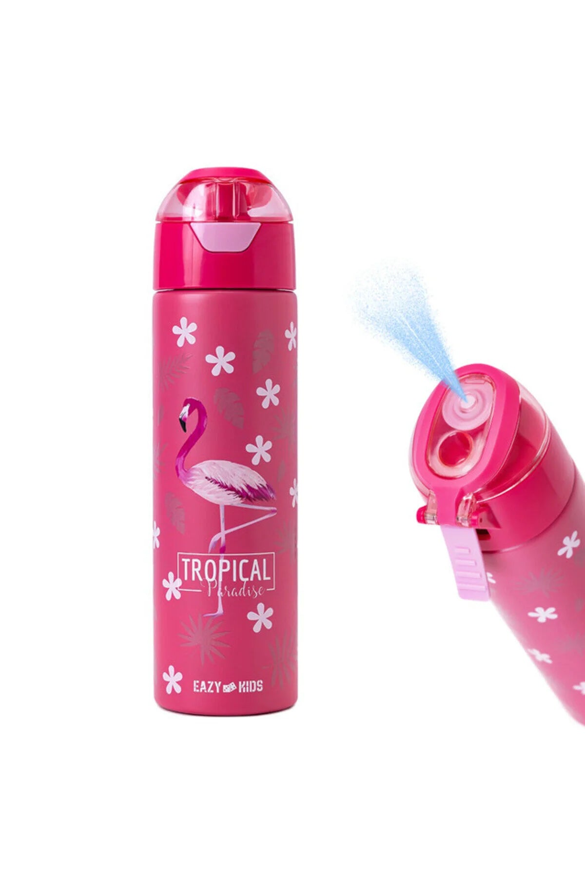 Eazy Kids Insulated SS Water Bottle w/ Spray Tropical -640ml