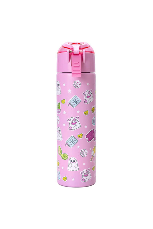 Eazy Kids Insulated Steel Water Bottle w/ Spray Pink - 640ml