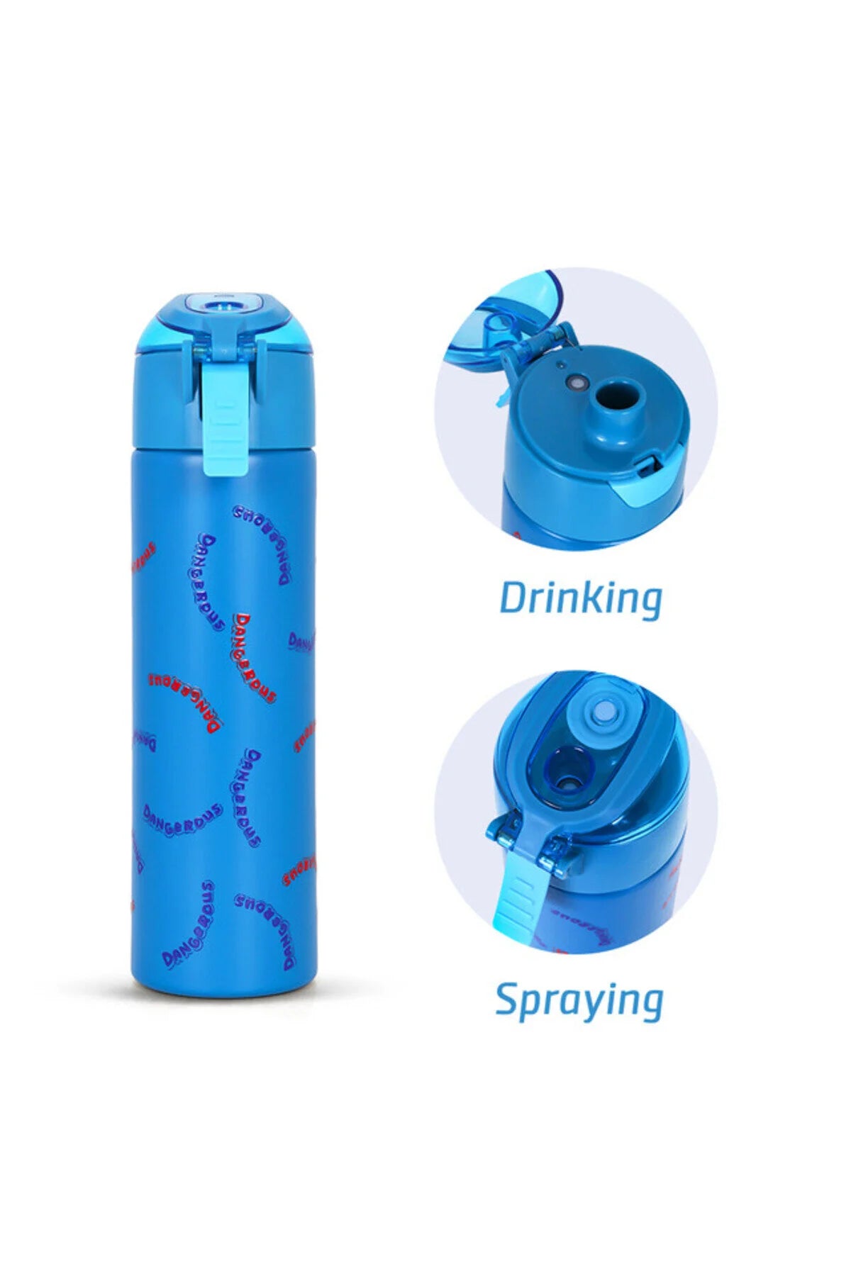 Eazy Kids Insulated Steel Water Bottle w/ Spray Dino - 640ml