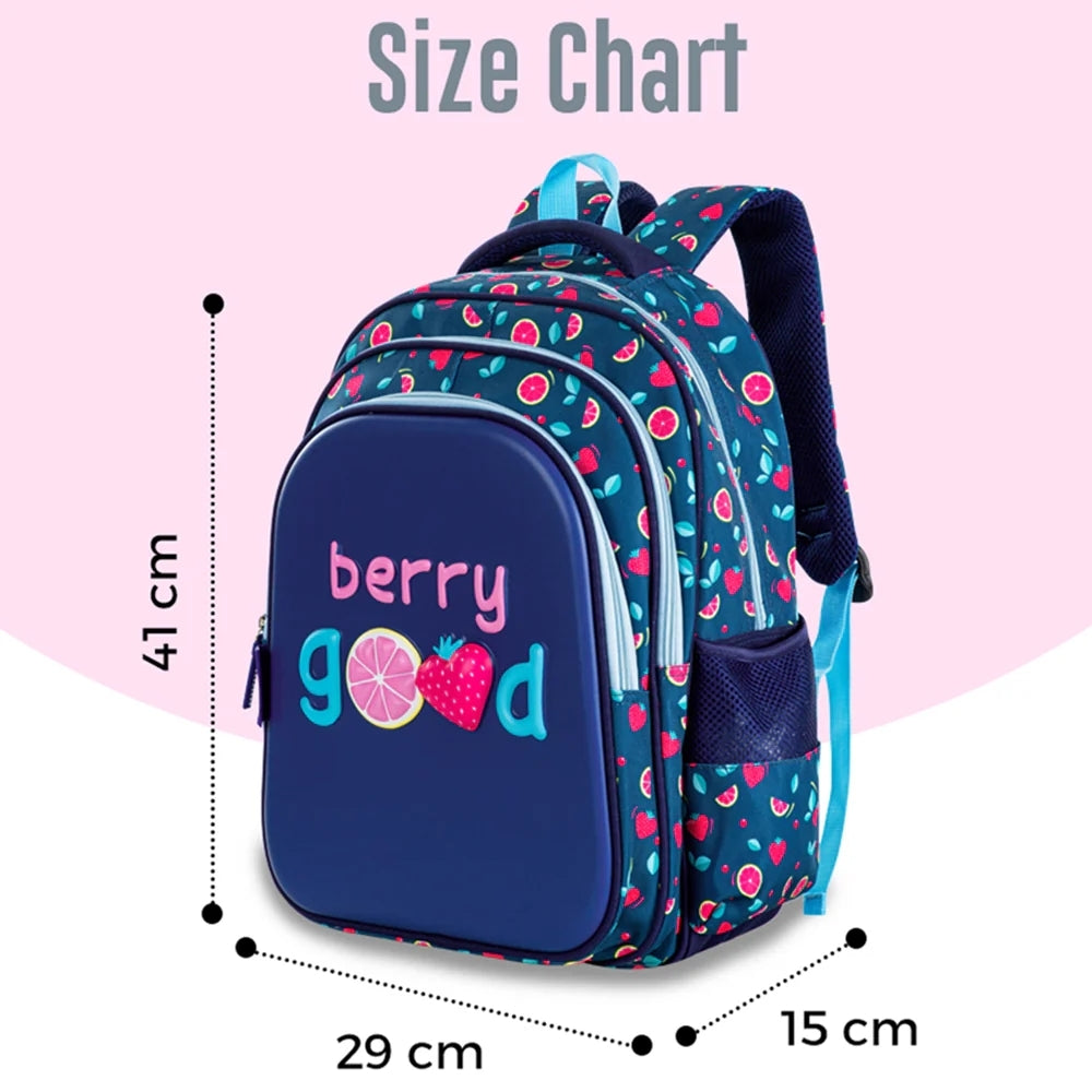 Eazy Kids School Bag w/ Pencil Case 16 - Berry Good Blue