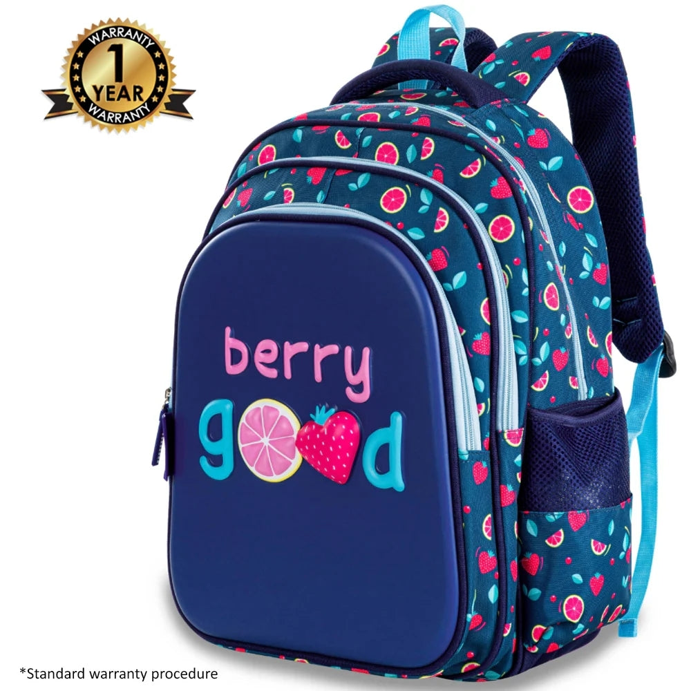 Eazy Kids School Bag w/ Pencil Case 16 - Berry Good Blue