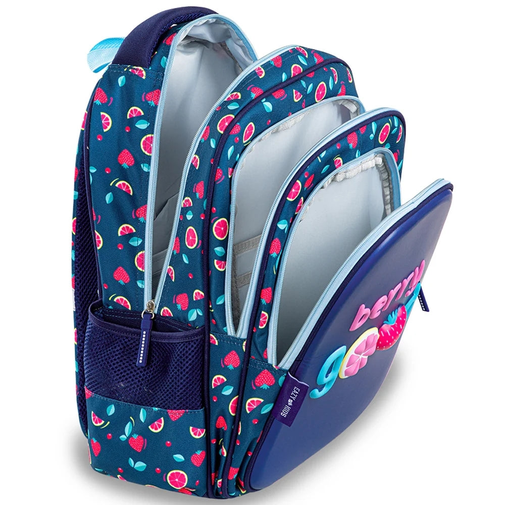 Eazy Kids School Bag w/ Pencil Case 16 - Berry Good Blue