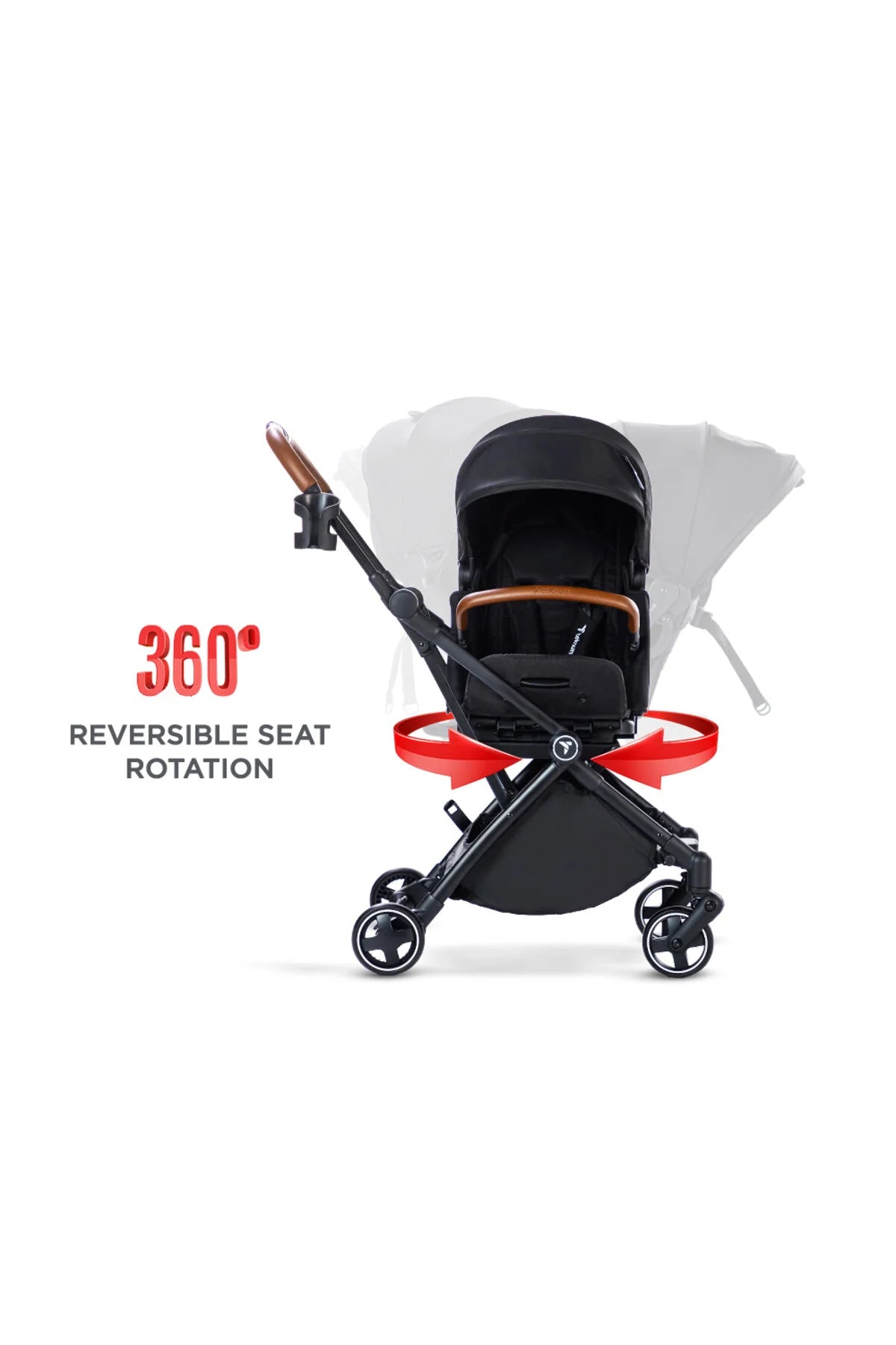 TEKNUM Compacto Auto Fold 360° Reversible Stroller - Black