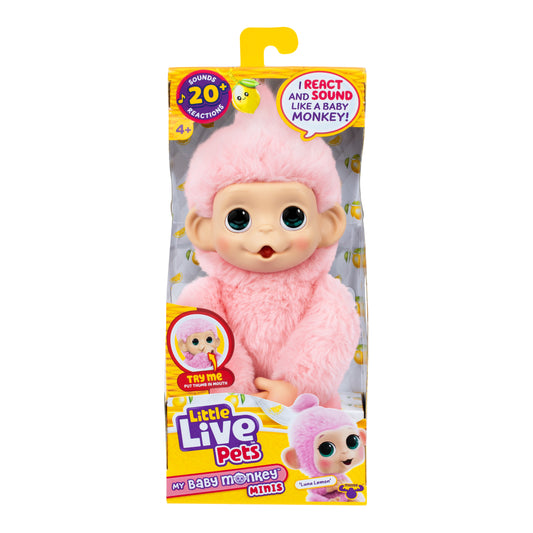 LITTLE LIVE PETS MY BABY S3 MINI MONKEY - LUNA LEMON