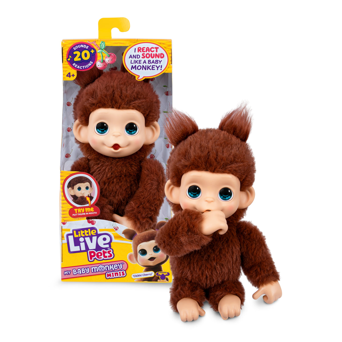 LITTLE LIVE PETS MY BABY S3 MINI MONKEY - CHIKKI CHERRI