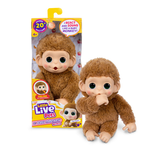 LITTLE LIVE PETS MY BABY S3 MINI MONKEY - PEPI PEACH