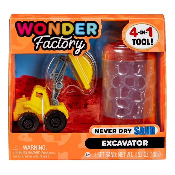 Wonder Factory Never Dry Sand Construction Trucks asstd (PDQ)