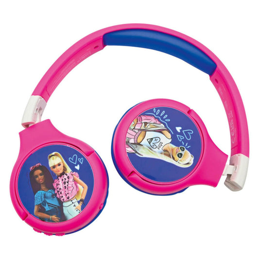 Lexibook - Barbie 2 In 1 Bluetooth And Wired Comfort Foldable Headphone