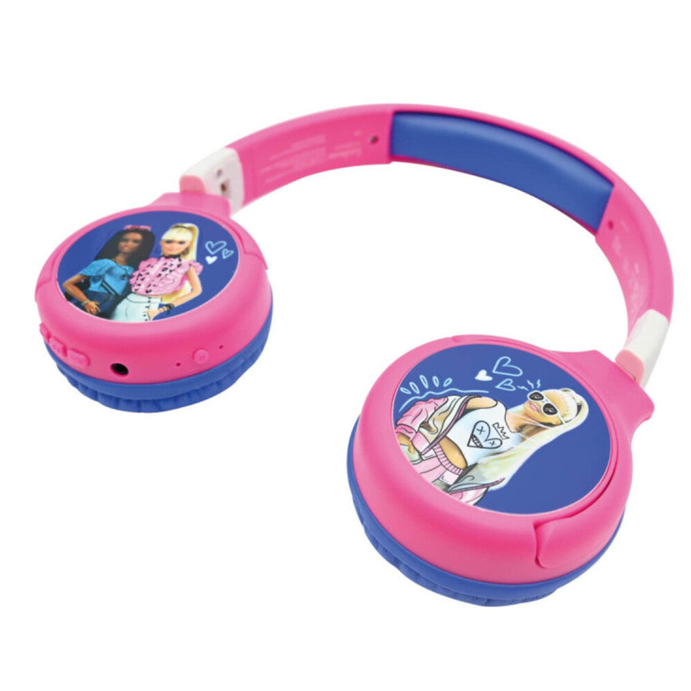 Lexibook - Barbie 2 In 1 Bluetooth And Wired Comfort Foldable Headphone