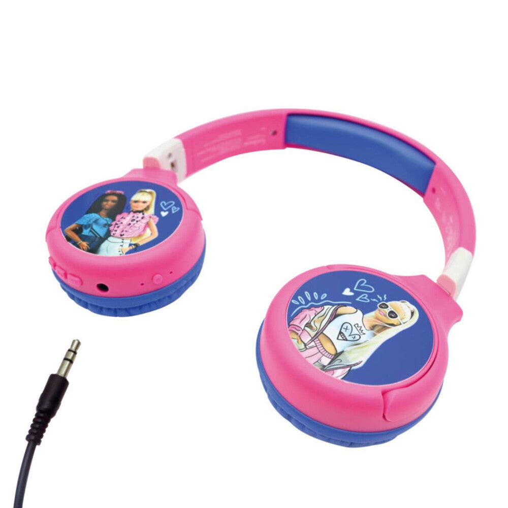 Lexibook - Barbie 2 In 1 Bluetooth And Wired Comfort Foldable Headphone
