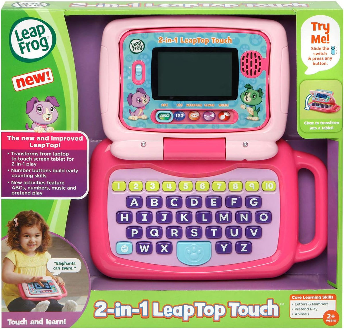 LEAPFROG 2 IN 1 LEAPTOP TOUCH PINK