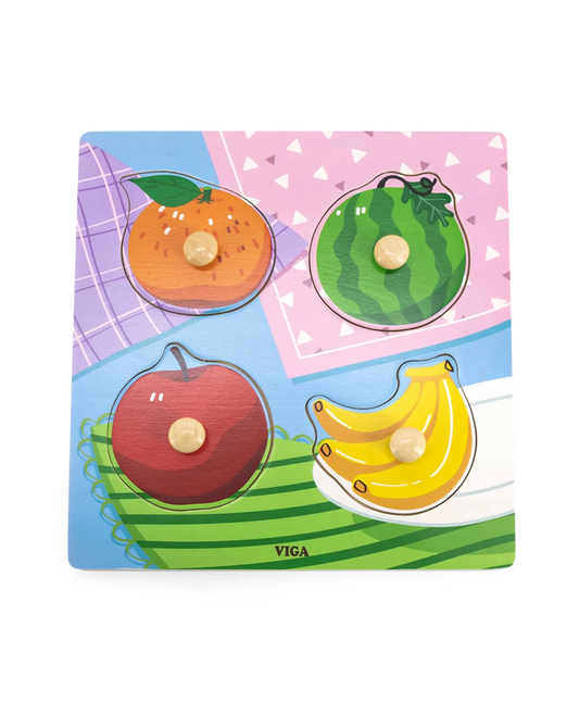 Viga - Wooden Knob Puzzle Fruits