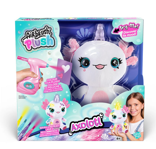 CANAL TOYS AIRBRUSH PLUSH - AXOLOTLCORN LIGHT UP