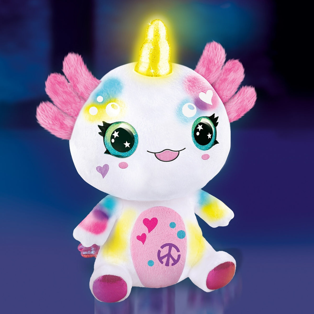 CANAL TOYS AIRBRUSH PLUSH - AXOLOTLCORN LIGHT UP
