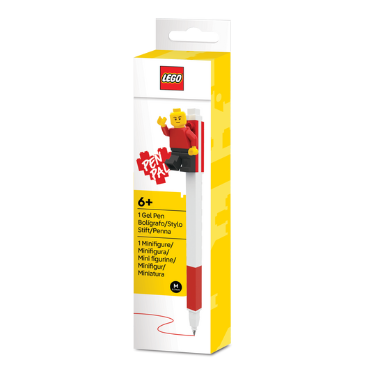 Lego IQ Pen Pel Gel Pen w/ Minifigure RED